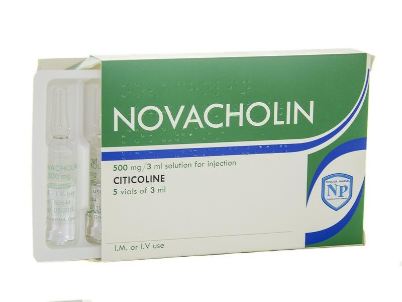NOVACHOLIN - ნოვაქოლინი 500მგ/3მლ 3მლ 5 ამპულა - ყველაზე დაბალ ფასად