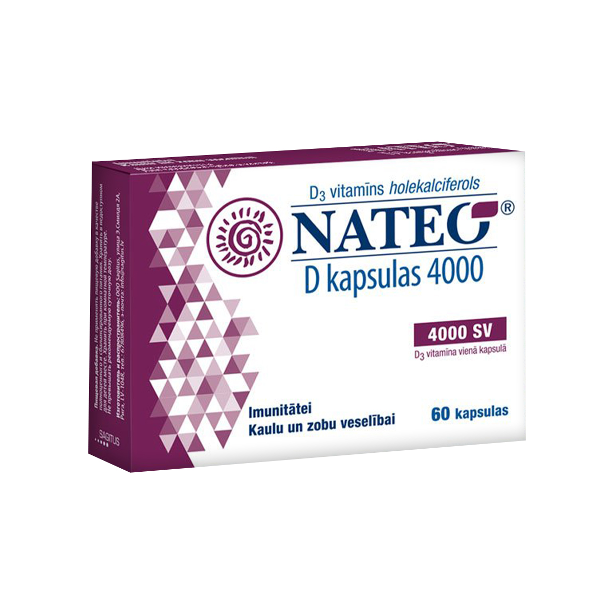 ნატეო D 4000სე - Nateo D 4000I.U. 60 კაფსულა