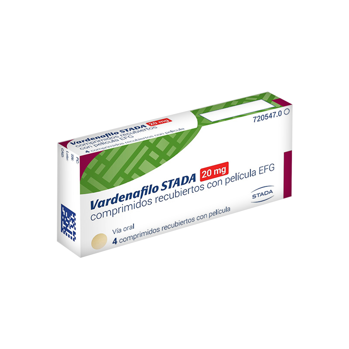 ვარდენაფილო სტადა - Vardenafil Stada 20მგ 4 ტაბლეტი  