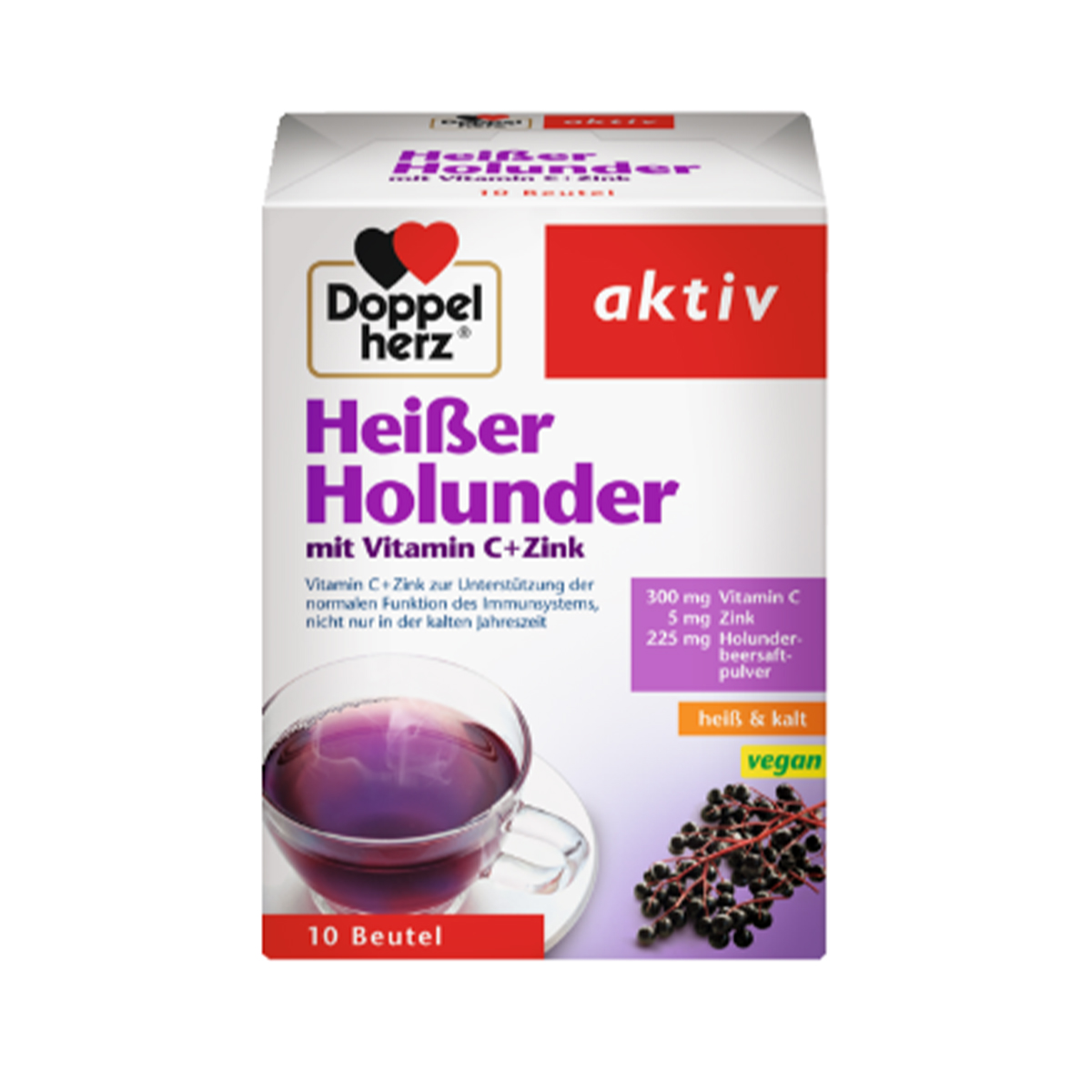 Doppelherz Aktiv - დოპელჰერც აქტივი ჩაი დიდგულა ვიტამინი C და Zn 10 პაკეტი
