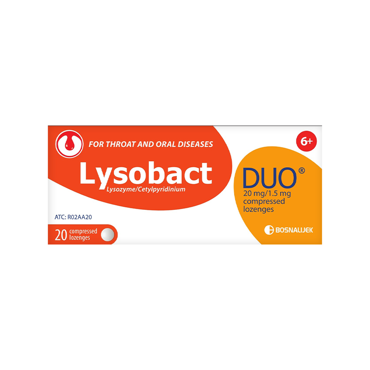ლიზობაქტო - Lysobact დუო საწუწნი ტაბლეტი 20