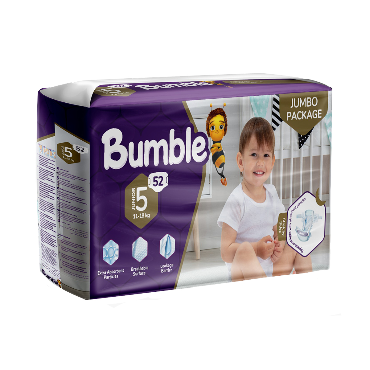 Bumble Baby - ბამბლ ბეიბი ბავშვის საფენი 11-18კგ 52 ცალი 5476
