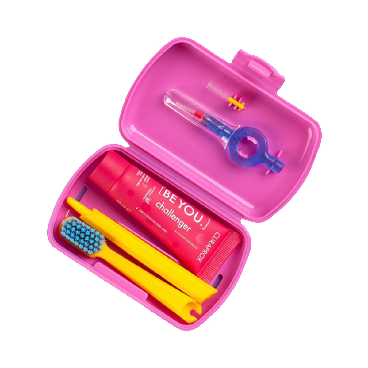 სამოგზაურო ნაკრები ვარდისფერი 9886 კურაპროქსი - Curaprox