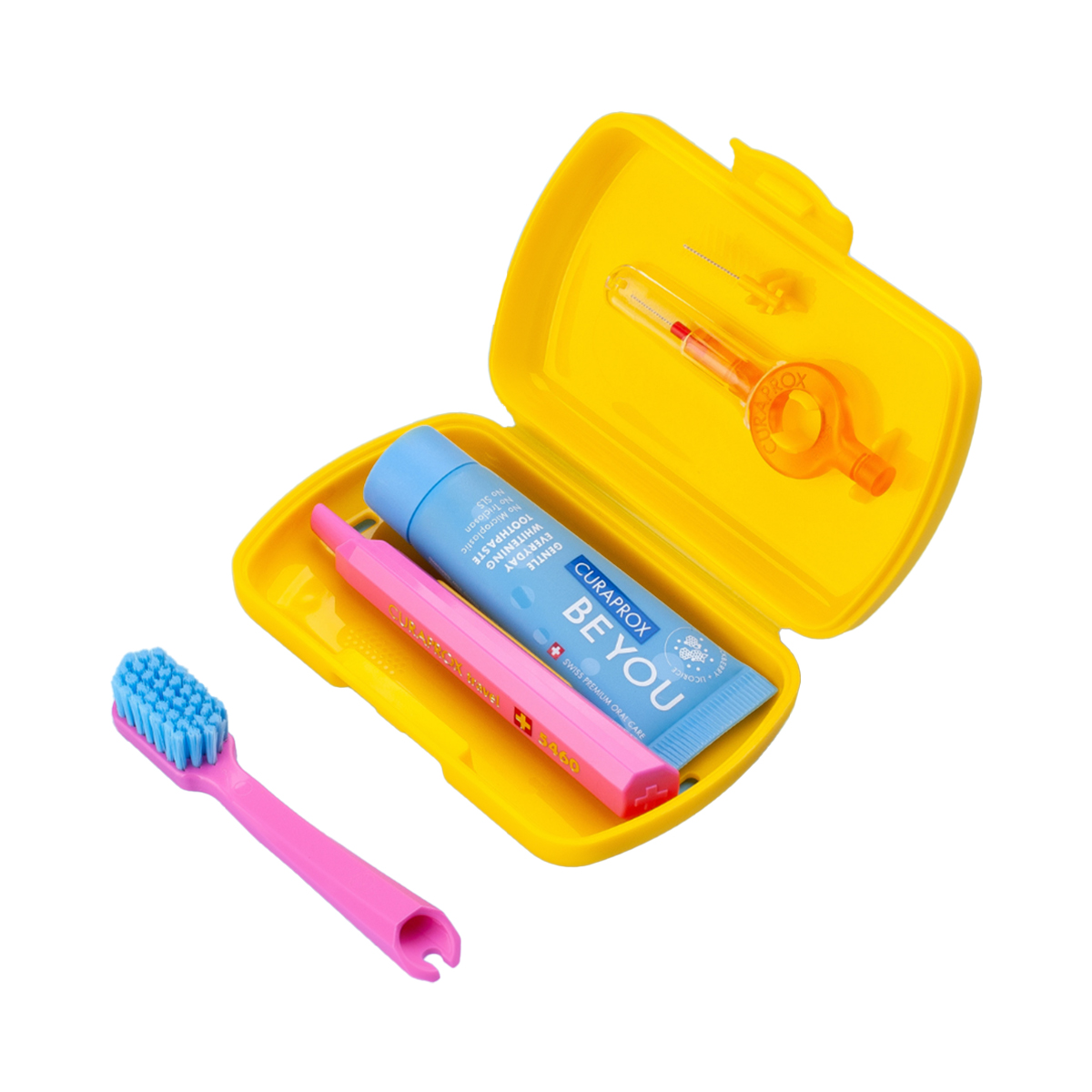 სამოგზაურო ნაკრები ყვითელი 9862 კურაპროქსი - Curaprox